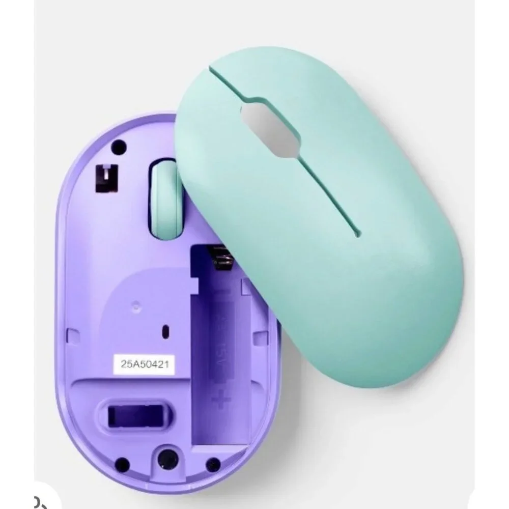 Bluetooth Wireless Mouse USB-a Heyday Spring Teal Purple Batteries Included New